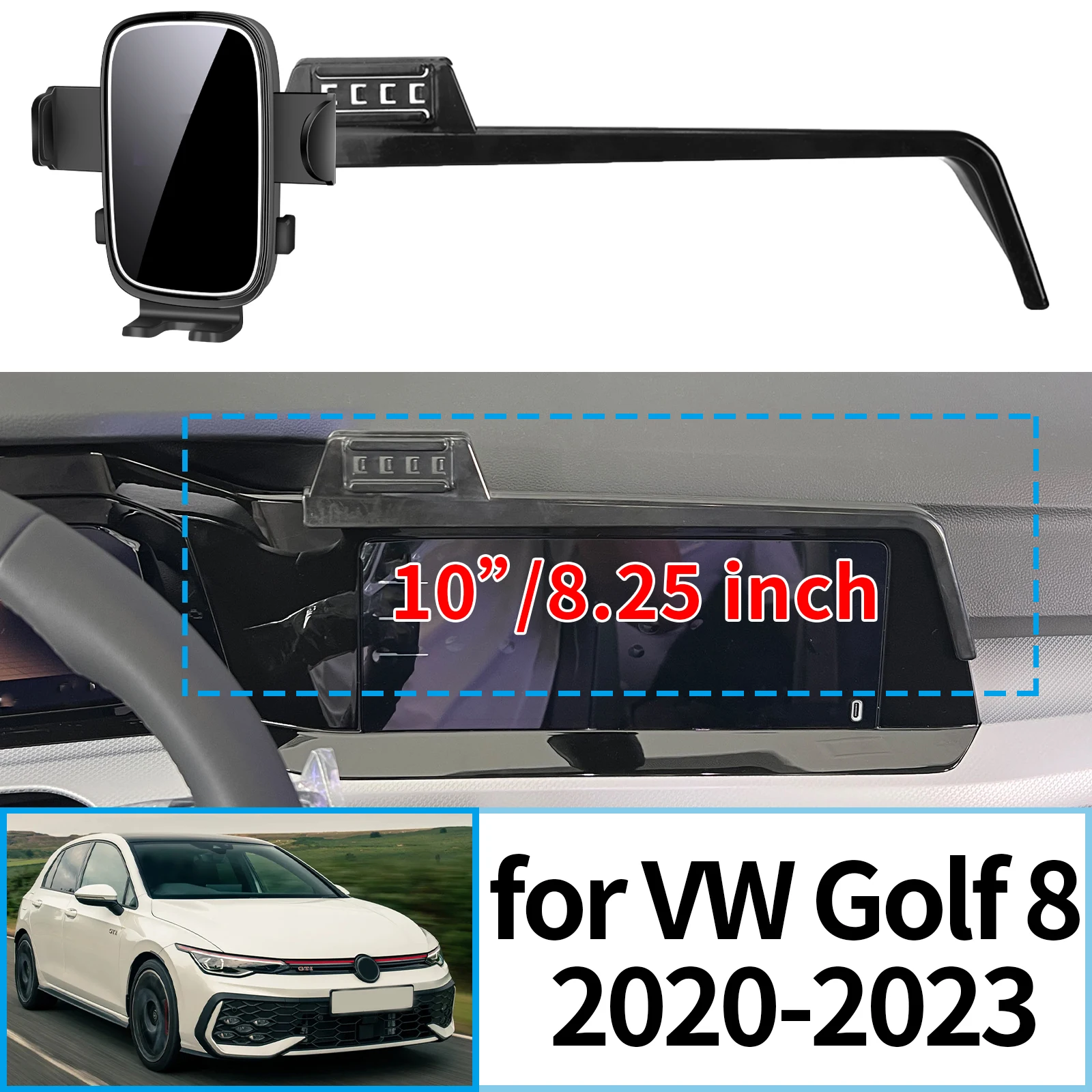 

fit for VW Golf 8 MK8 2020 2021 2022 2023 Stable Clip-On Phone Holder​​ Mount Screen Base No Vibration​ accessoires