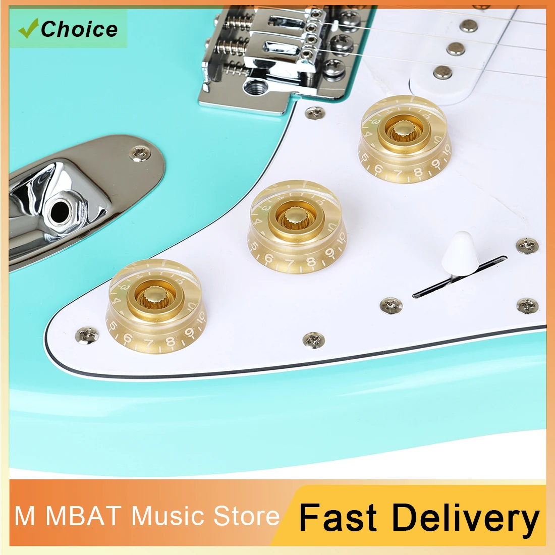 

1/3/4/5 шт. золотые ручки для электрогитары, гладкие ручки регулировки громкости и тона для замены гитары в винтажном стиле, набор для легкой установки