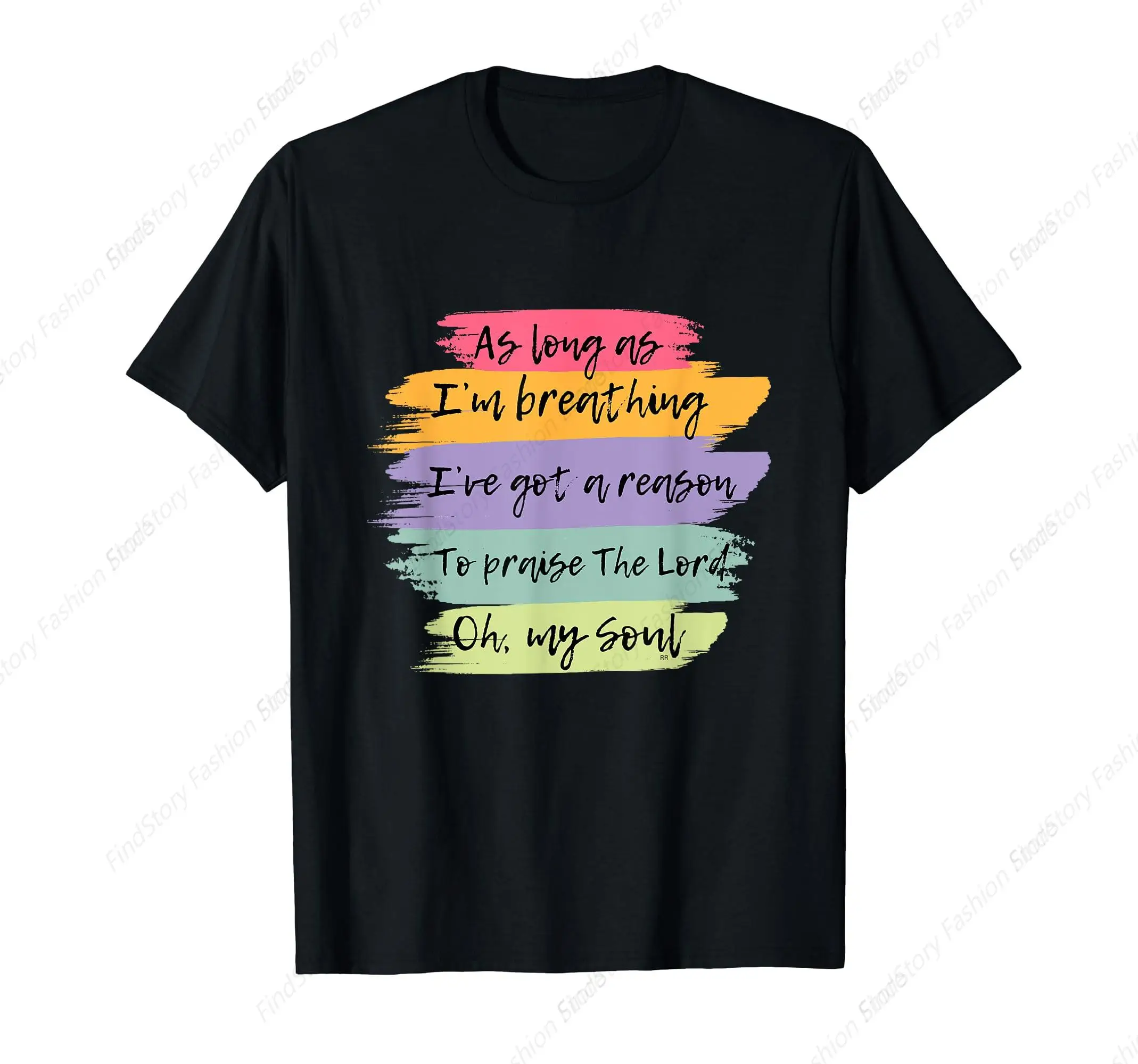 As Long As I'm Breathing I've Got A Reason T-Shirt for Men Cotton Vintage Short Sleeve O Neck Sports New Trend Tops Tee