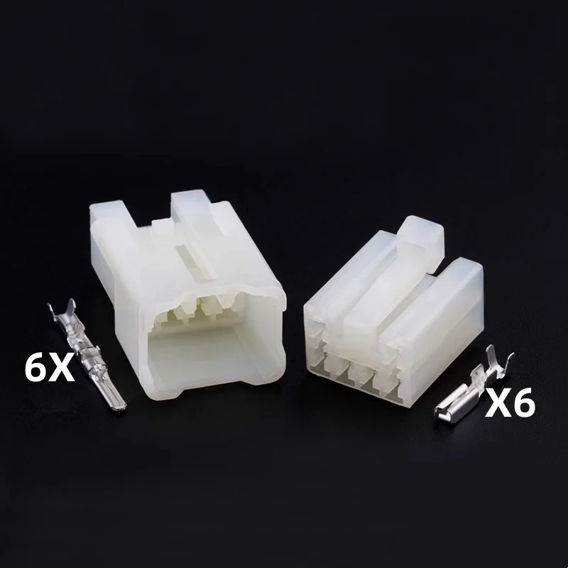

1 Set 6 Pin Audio Modified Socket Plug Automobile 2.3 mm Connector For Toyota Car MG620153 MG610152 7122-1360 7123-1360