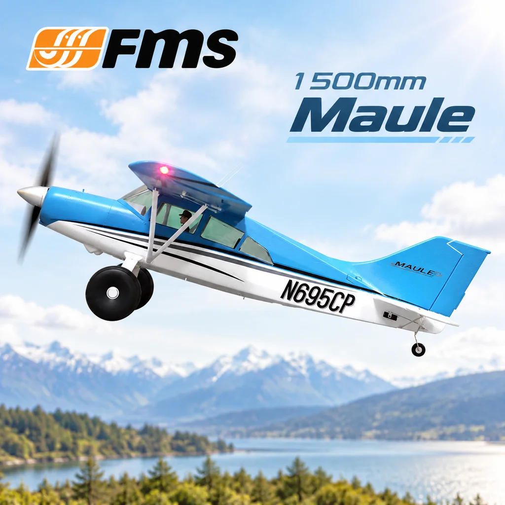 FMS 1500mm Maule RC Aircraft Assembled Model PNP Fixed-wing Aircraft Novice Entry Electric Remote Control Aircraft Model Toy