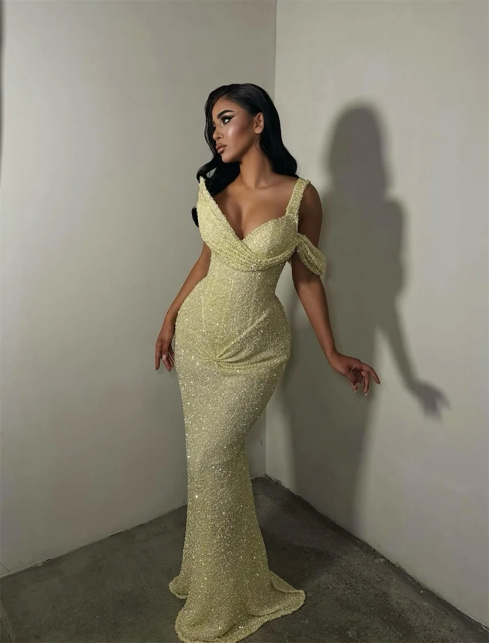 فستان ميلا غمد بدون أكمام بسيط للحفلات الراقصة مخصص أزرق بدون حمالات فساتين سهرة فاخرة بطول الأرض فيستدوس دي فييستا #4