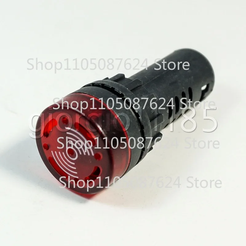 VV  2pc AD16-22SM 22mm 24V Red LED Indicator Light Signal Flash Buzzer Beep