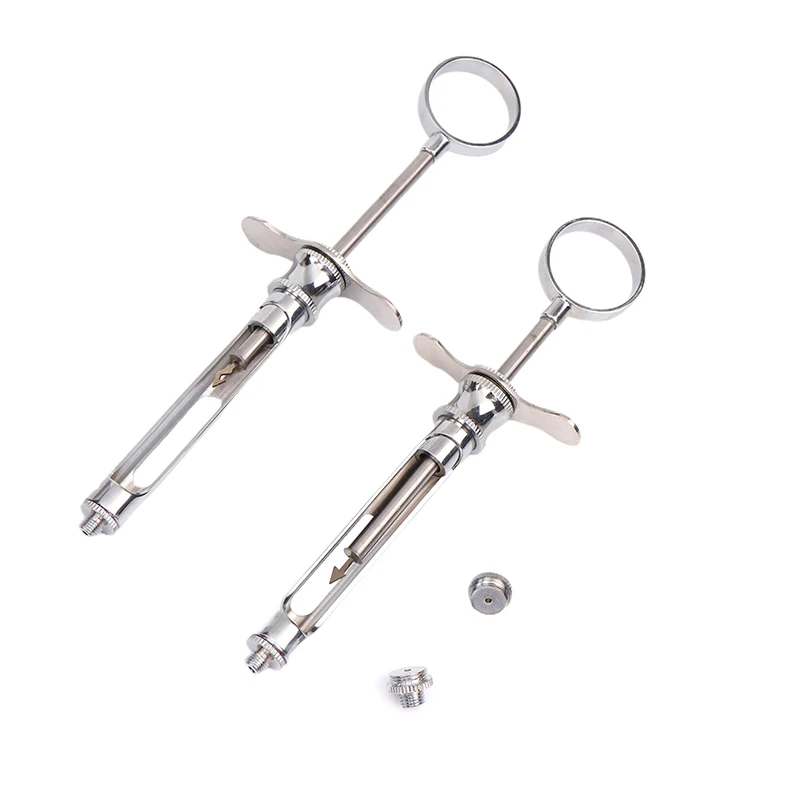 1PCS Dental Stainless Steel Syringe Hooks Tips Tools With 2 Heads 1.8ml Oral Material