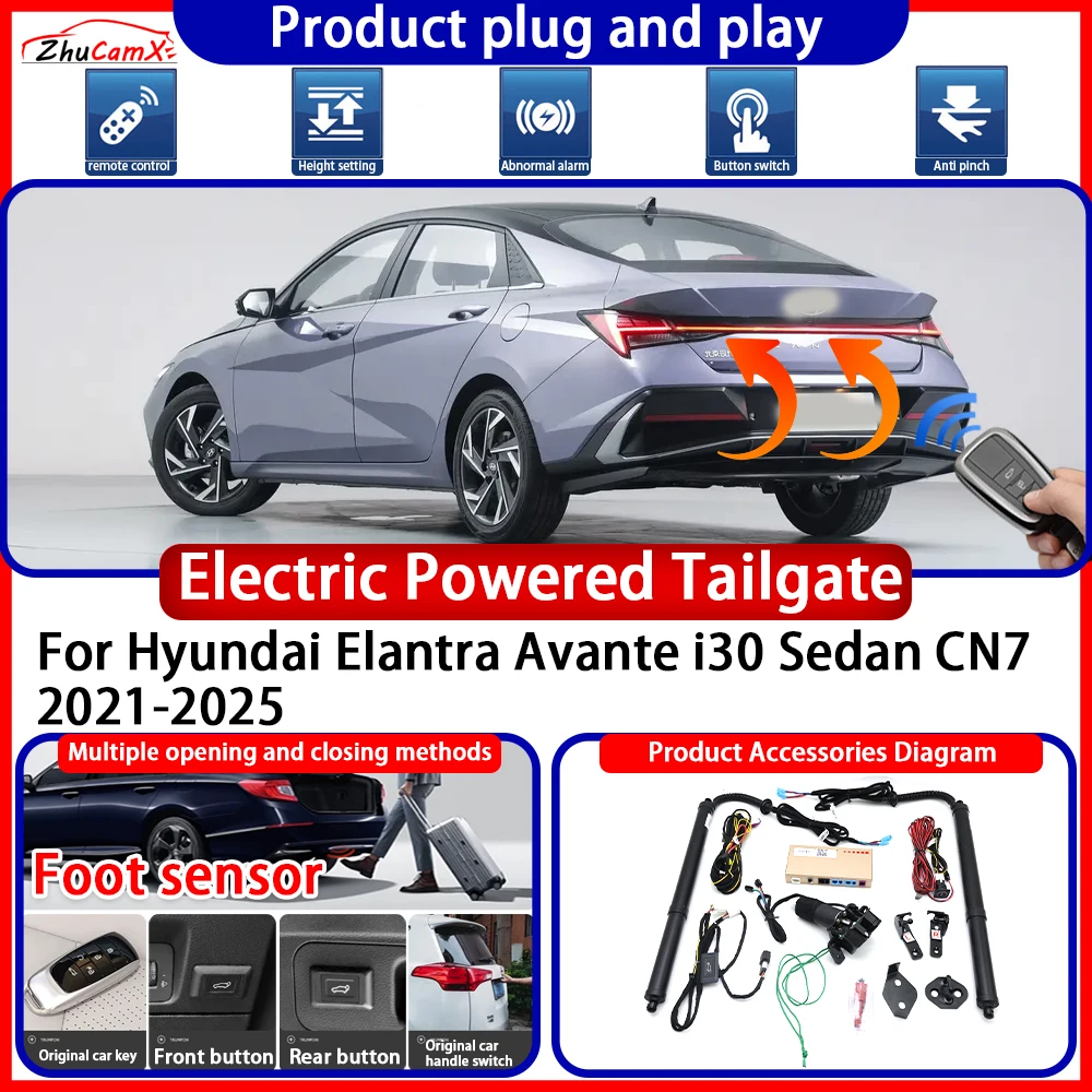 

Powered Tailgate for Hyundai Elantra Avante i30 Sedan CN7 2021-2025 System anti pinch Smart Intelligent Control Gate Lift Kit
