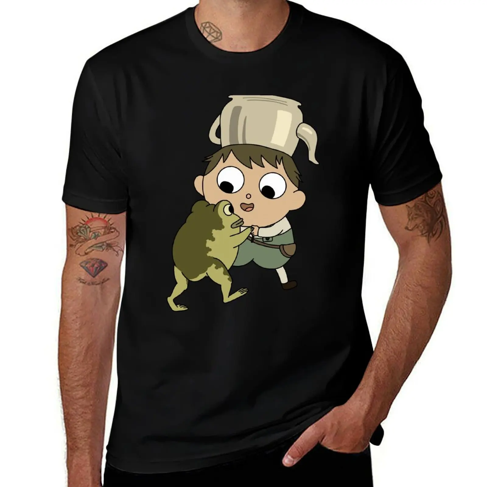 Greg dancing with his frog // Over the Garden Wall? T-Shirt Work Utility Casual Tee Shirt