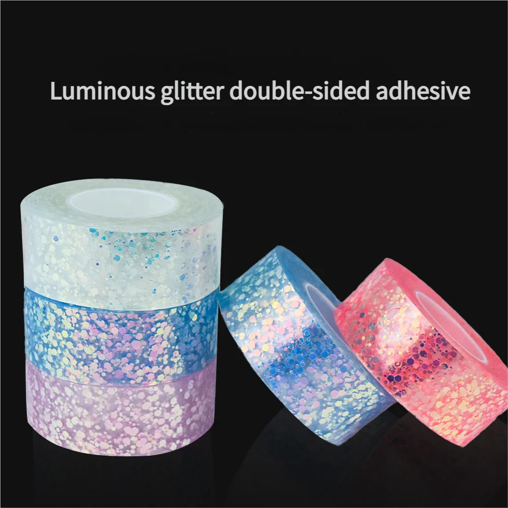 4Colors Nano Glue Knead Music Double Sided Tape Blow Bubbles Full Set Of Nano Tape Bubble Blowing Decompression Toy Stickers