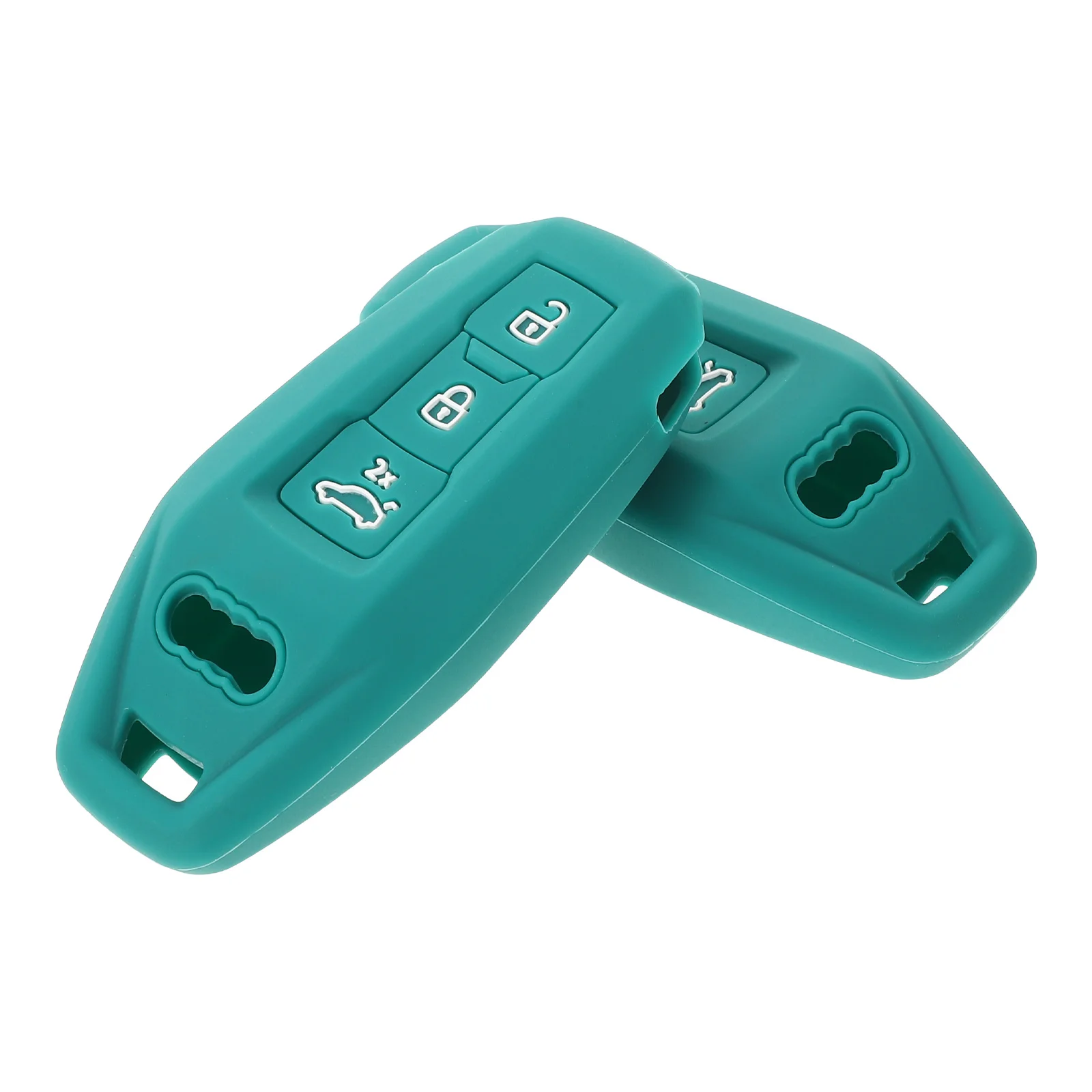 

2Pcs Car Key Protective Shell Silicone Cover 3 Button Car Remote Key Fob Case Scratchproof Sleeve Compatible for A5L Green
