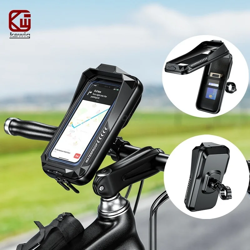 

Adjustable Motorcycle Waterproof Bag Case Holder Universal Anti Fall Phone Mount Handlebar Suitable Motorcycle Bike Phone Holder