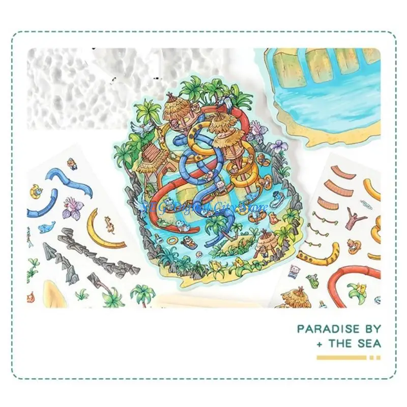 U75B Friendly 3D Nature Scene Sticker Four Season Design For Children