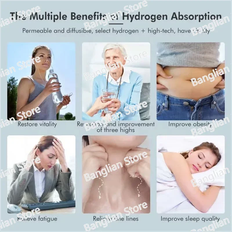 Home 99.99% Purity SPE PEM H2 Hydrogen Generator  Breathing Inhalation Machine 300ml 600ml 900ml  Inhaler