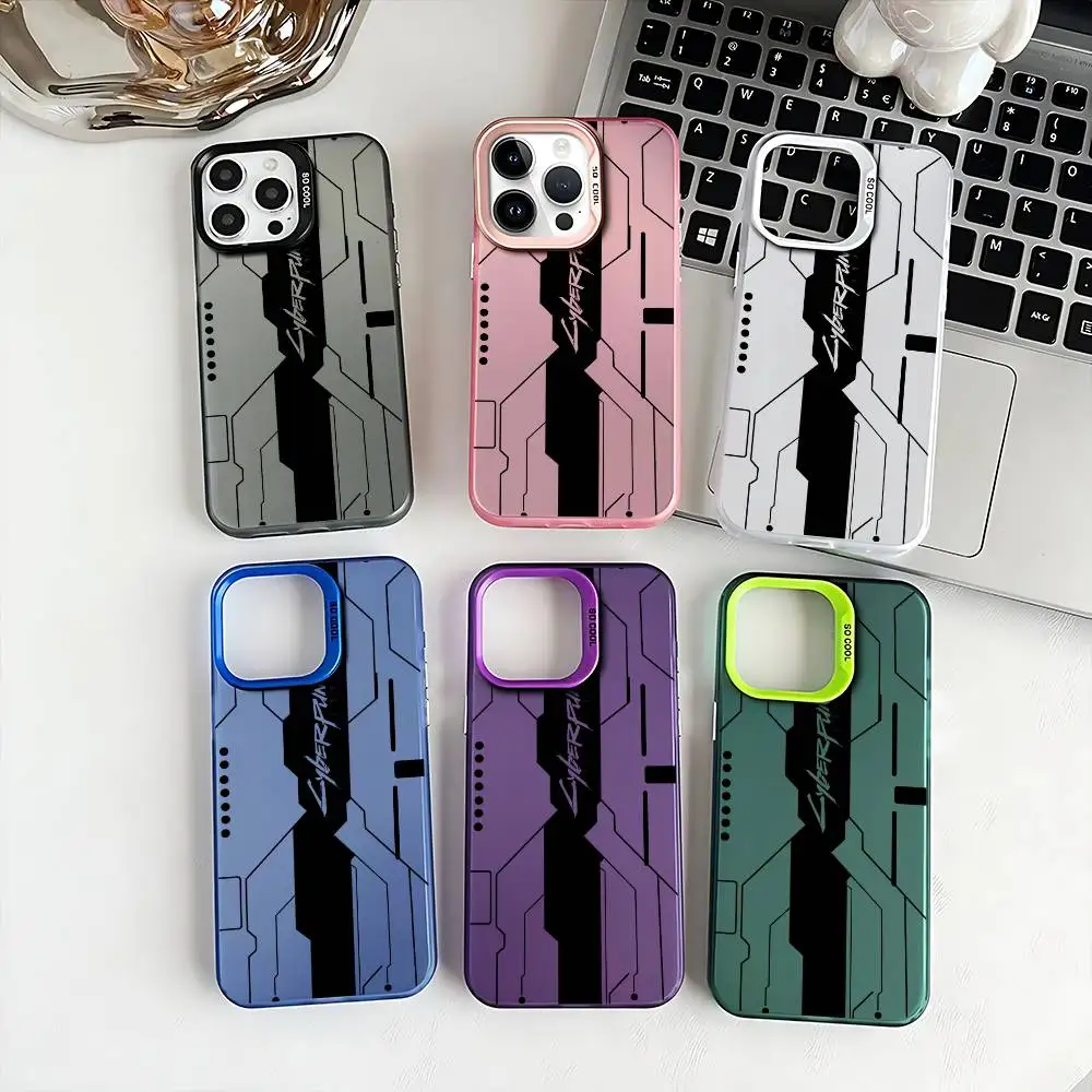 

E-Edgerunners C-Cyberpunks Phone Case For iPhone 16,15,14,13,12,11,Plus,Mini,Pro,E,SE4,XS,MAX Candy Colorful Matte Cover