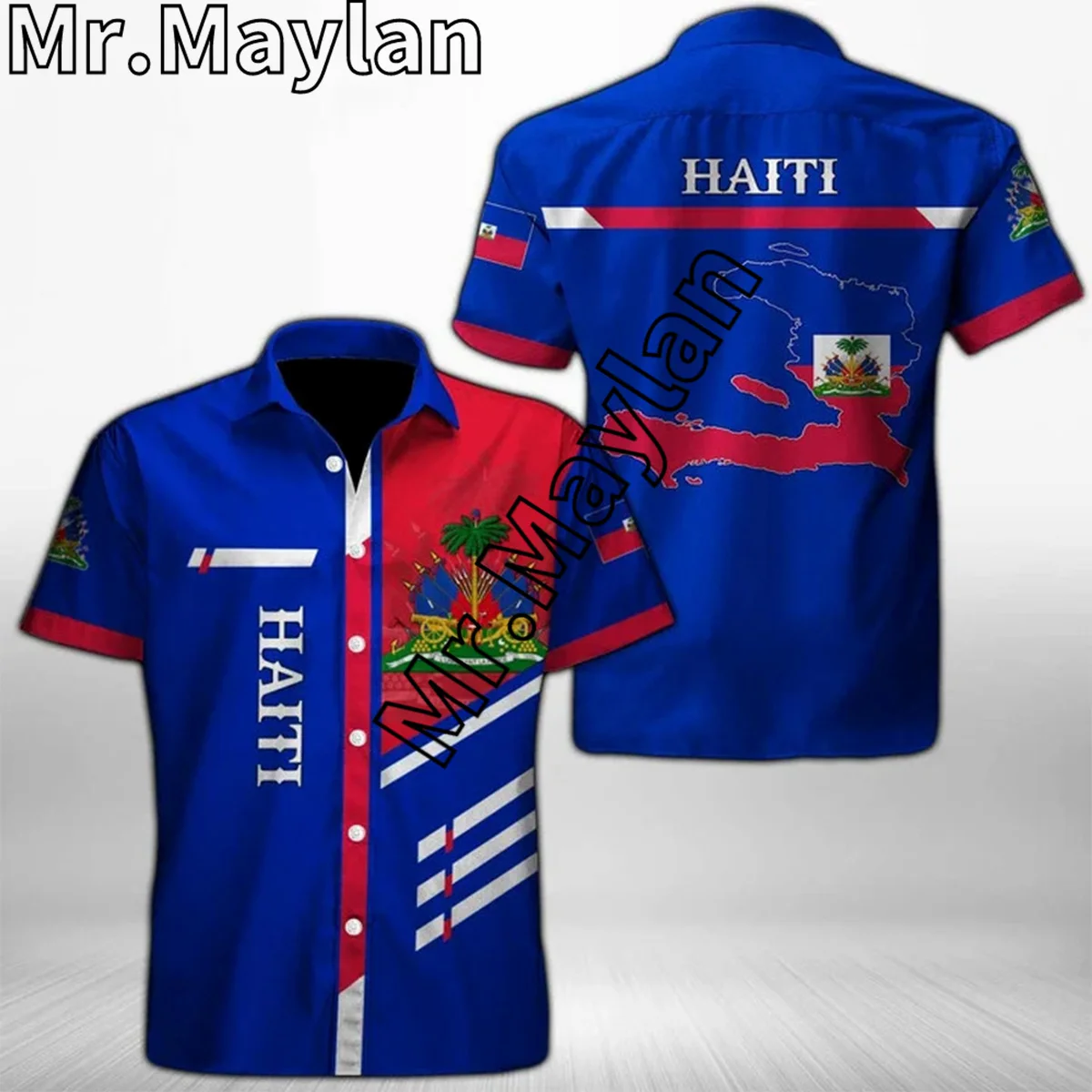 HAITI HAWAIIAN SHIRT DASHIKI STYLE GORGEOUS 3D Shirt Men Summer Short Sleeve Tee Men Shirts 2024 Oversized 5XL Chemise Homme -33