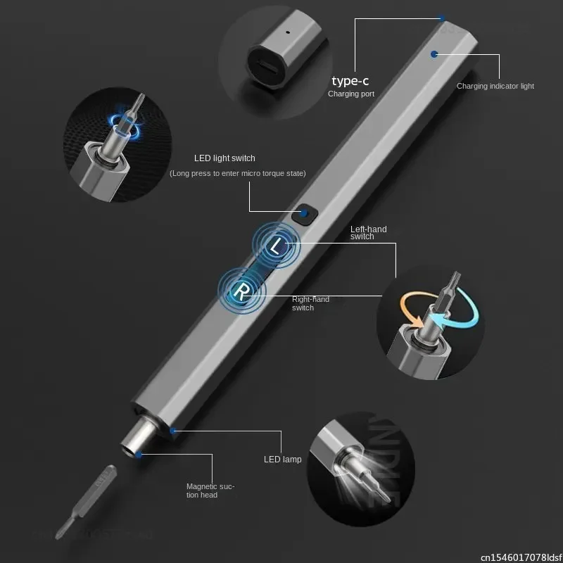 Xiaomi WOWSTICK Electric Screwdriver USB Chargeable Cordless Screw Driver Kit Electric Screwdriver for Phone DIY Repair Tool Kit