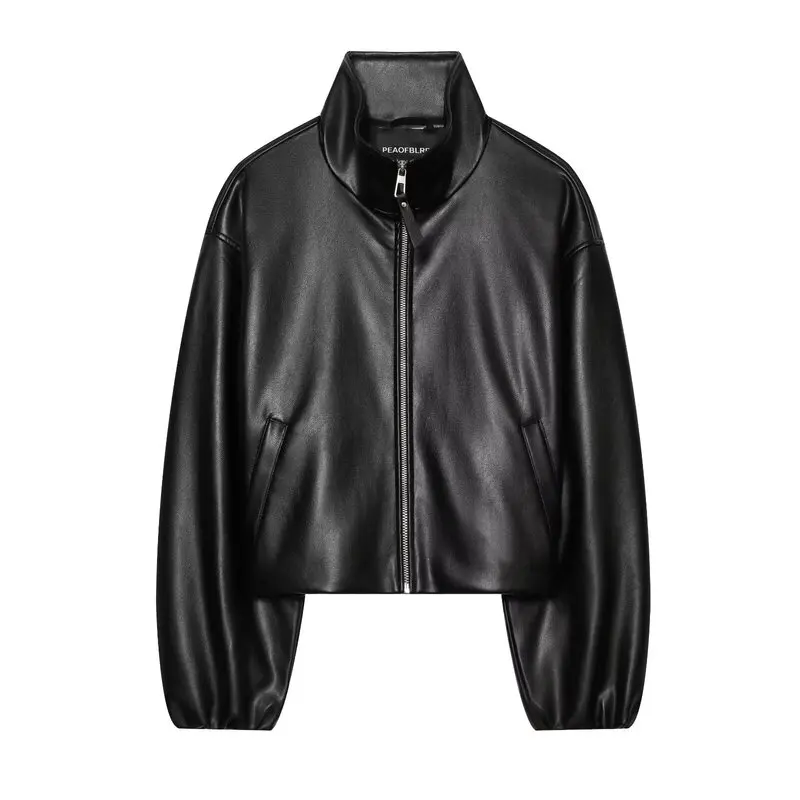 2026 Autumn New Women's Commuter Design Sense Match All Cotton Coat with Zipper Long Sleeve Regular Length Other Material Out...