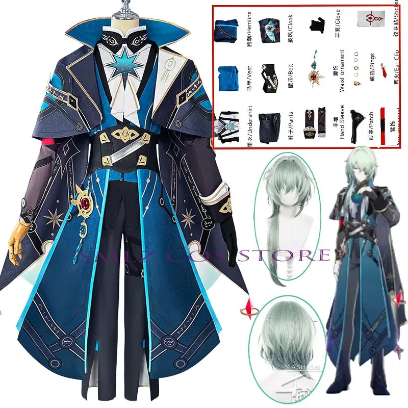

♥ New 2026 Anaxagoras Cosplay Game Honkai Star Rail Costume Anaxa Uniform Wig Grove Of Epiphany Amphoreus Hallowen ★Bear House