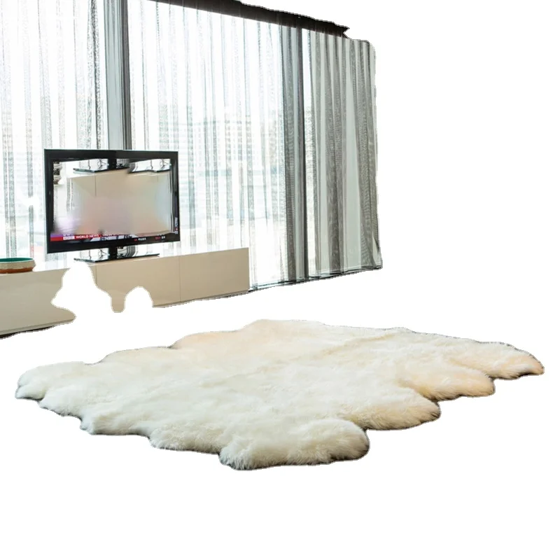 

MWFur Fashion Sheepskin Floor Carpet 8P Bed Blanket Australian Sheepskin Rug for Bed Australian Sheepskin Rug