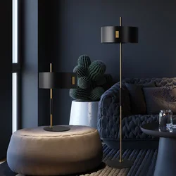 Modern Black Metal E27 Floor Lamp Study Room Lustre Luminarias Floor Light Sofaside Decor Lighting Fixtures Indoor Led Lamp