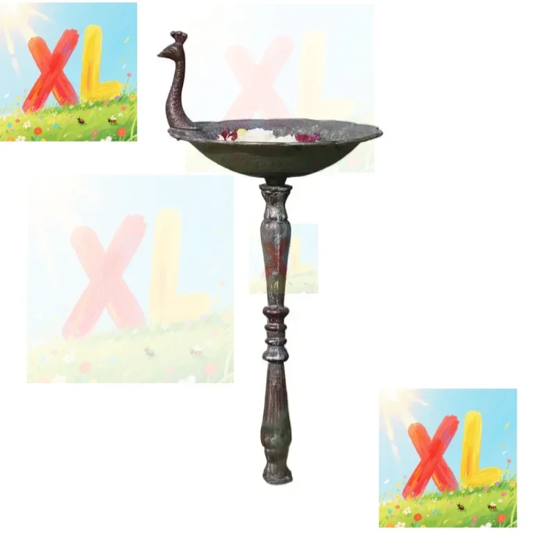 

American garden wrought iron peacock open screen flower pot bird feeder feeder villa courtyard ornament flower stand decoration