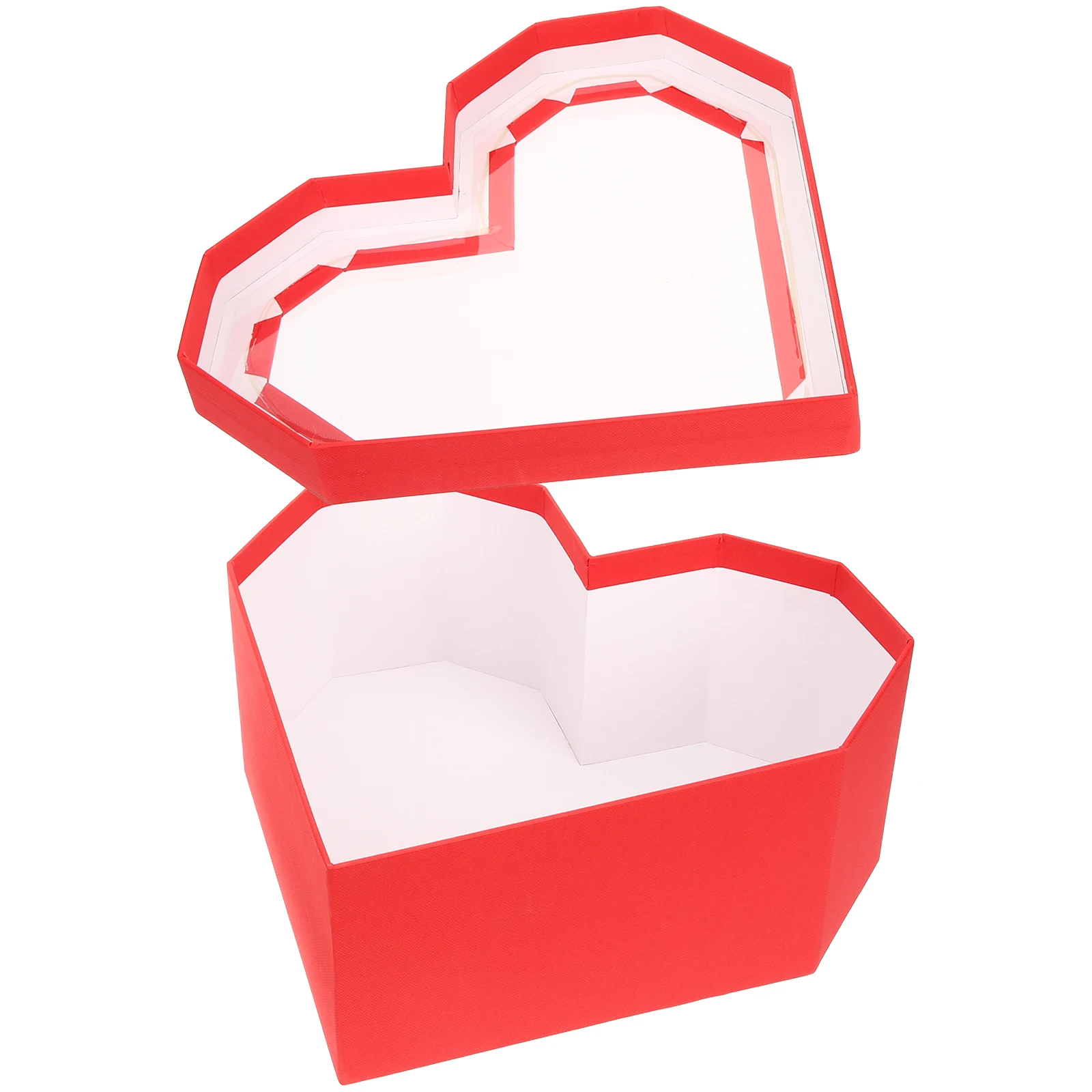 

Heart Shaped Gift Box Red Valentine's Day Chocolate Packaging Heart Boxes for Flowers Roses Gifts 12cm Floral Box Set
