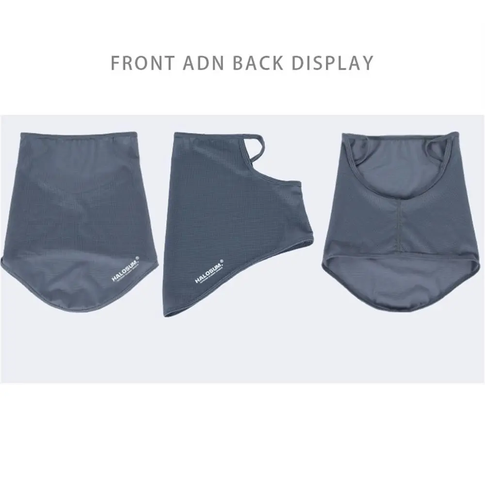 Masque de vélo coupe-vent et anti-poussière, respirant, en soie glacée, Protection solaire UV, couleur unie, cagoule d'été