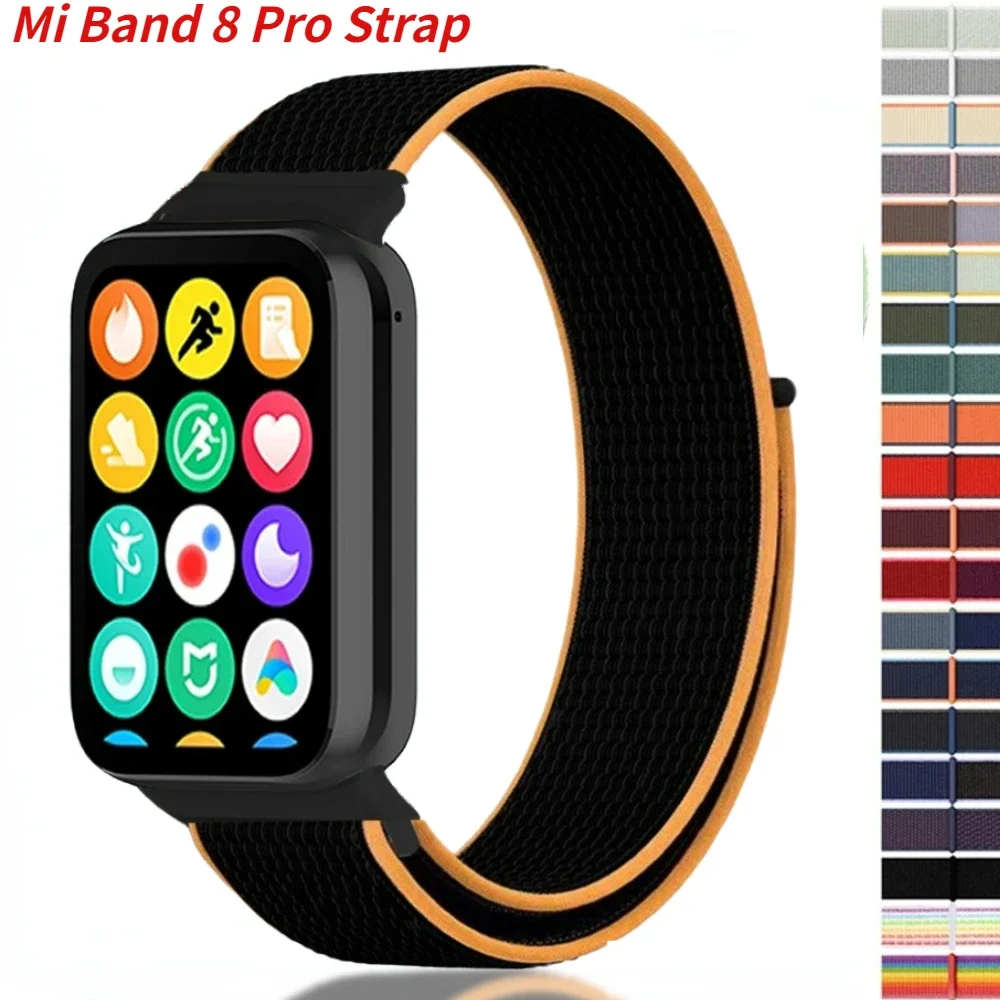 Nylon Loop Strap for Xiami Mi Band 8 Pro Watchband Breathable Bracelet for Redmi Watch 4 Strap Smart Watch Replaceable Wristband
