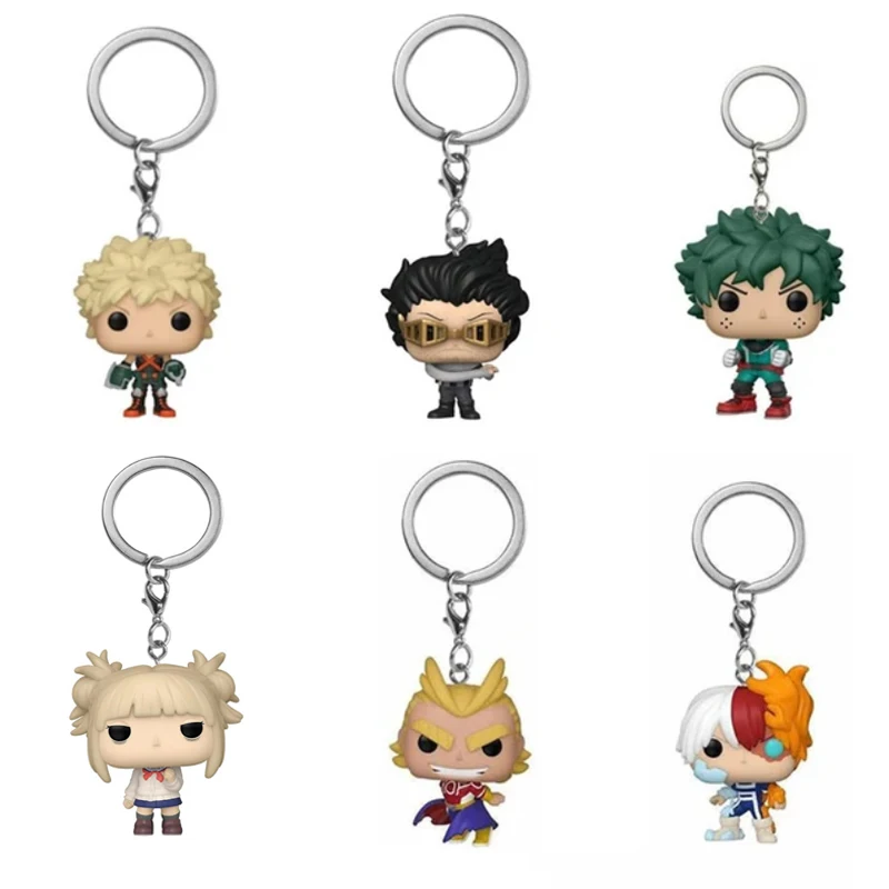 My Hero Academia DEKU All Bakugou Katsuki Might Todoroki Shoto Keychain Vinyl Action Figure Toy Collection Model Animation Doll