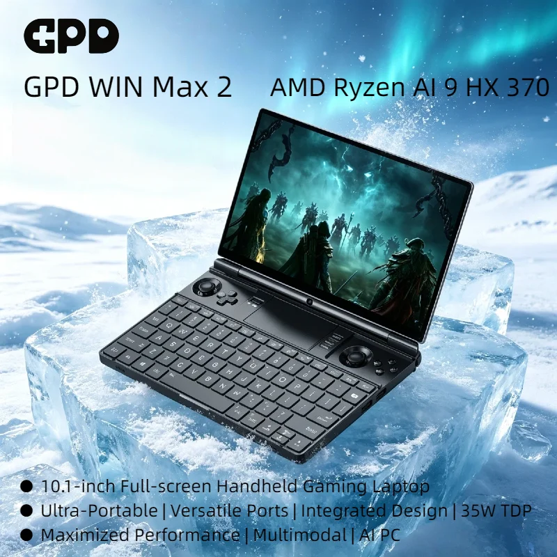 GPD 2026 WIN Max 2, 32GB RAM, 2TB SSD, Procesador AMD Ryzen AI 9 HX 370, Laptop para Juegos, Mini PC, Notebook, LPDDR 5 Extreme