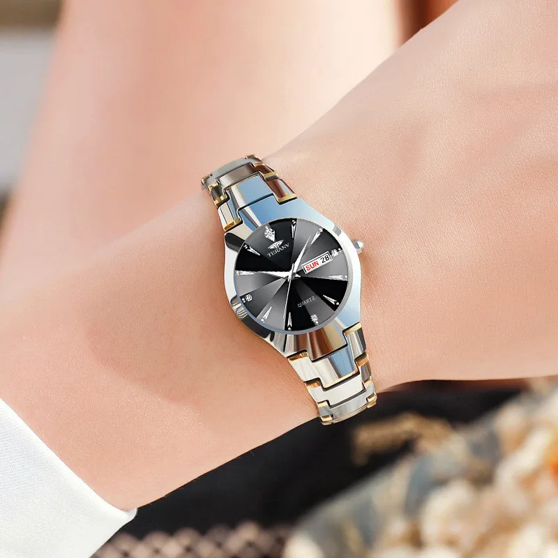 

Ladies watch, niche simple double calendar high-value quartz watch