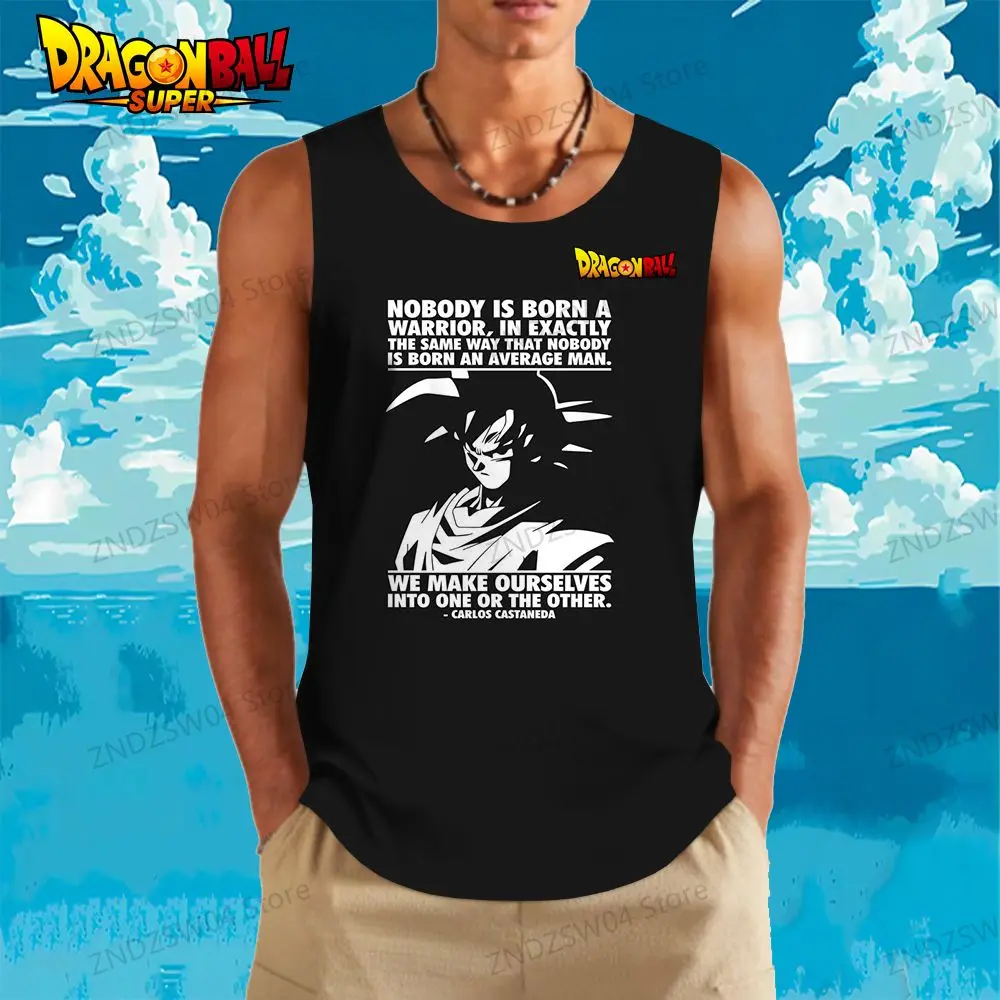 Goku 2024 Vegeta Męski dziecięcy Tank Top Gym Dragon Ball Z Cool Anime Sexy Wear Summer Harajuku Style Oversized 110-6XL Tops