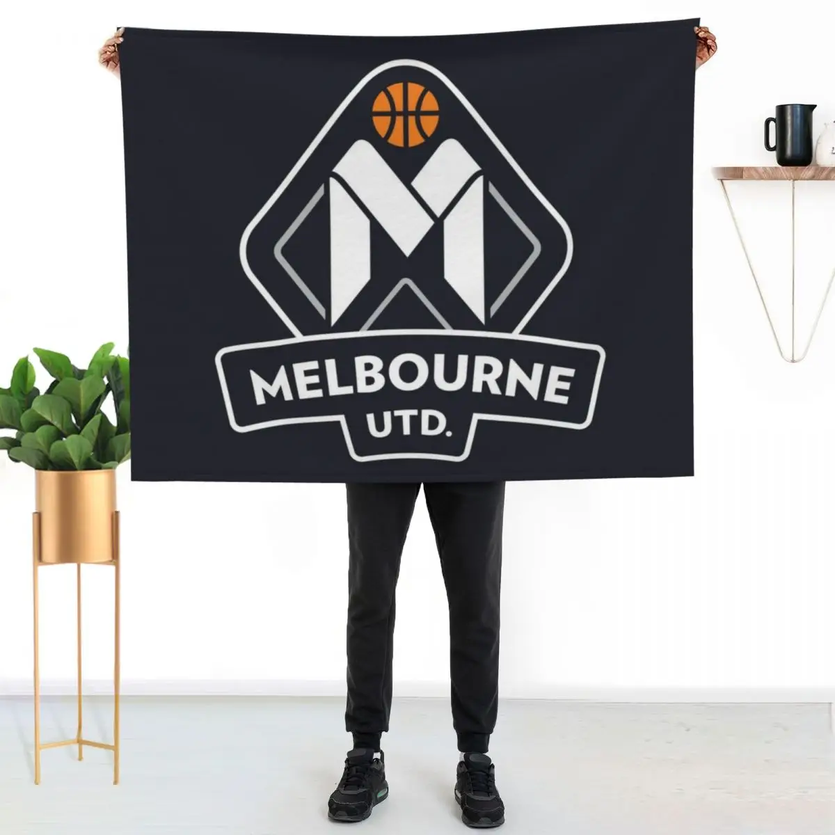 Melbourne United Throw Blanket couch cozy soft plush fuzzy picnic outdoor blanket