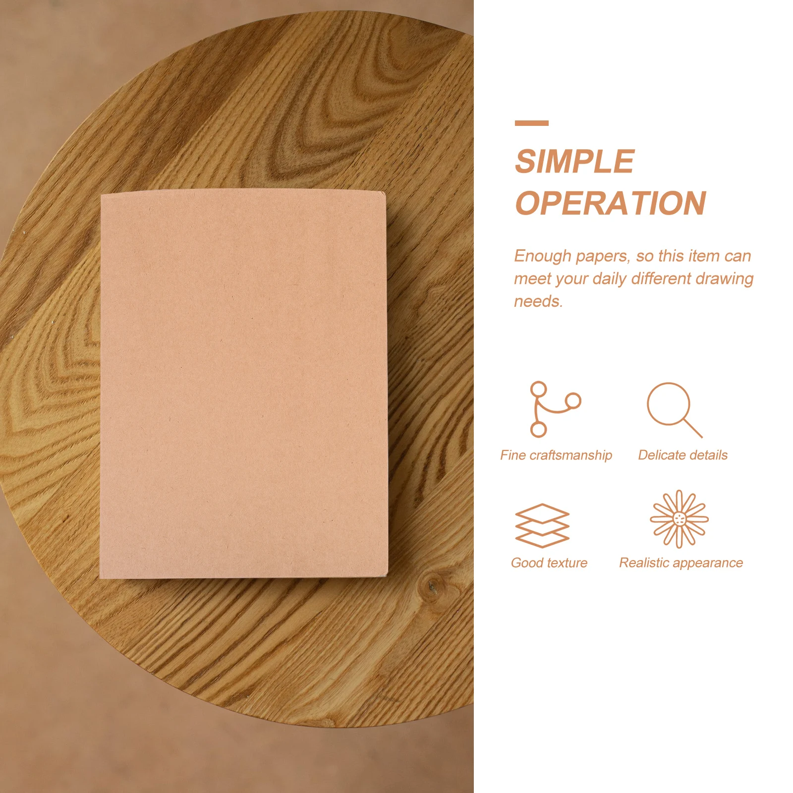 

Premium Drawing Book Art Student Notepad Blank White Retro Scribbling Pad Great Gift Math Calculus Draft Notebook