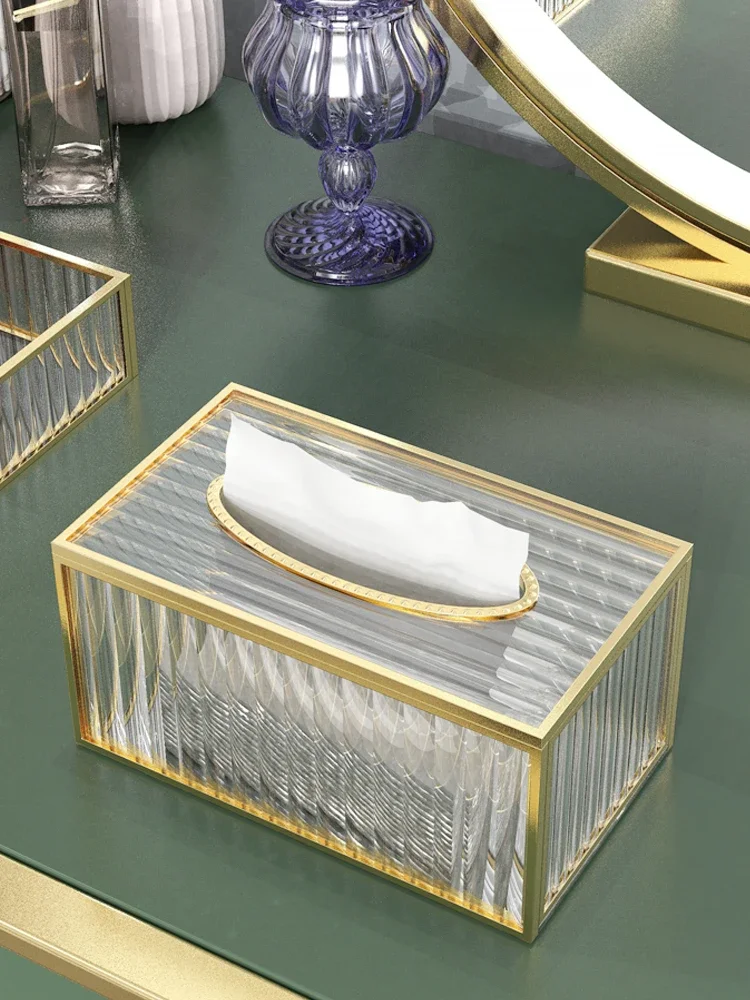 

Nordic high-end light luxury style and high aesthetic value paper drawing box, bedroom, living room, tabletop waterproof creativ