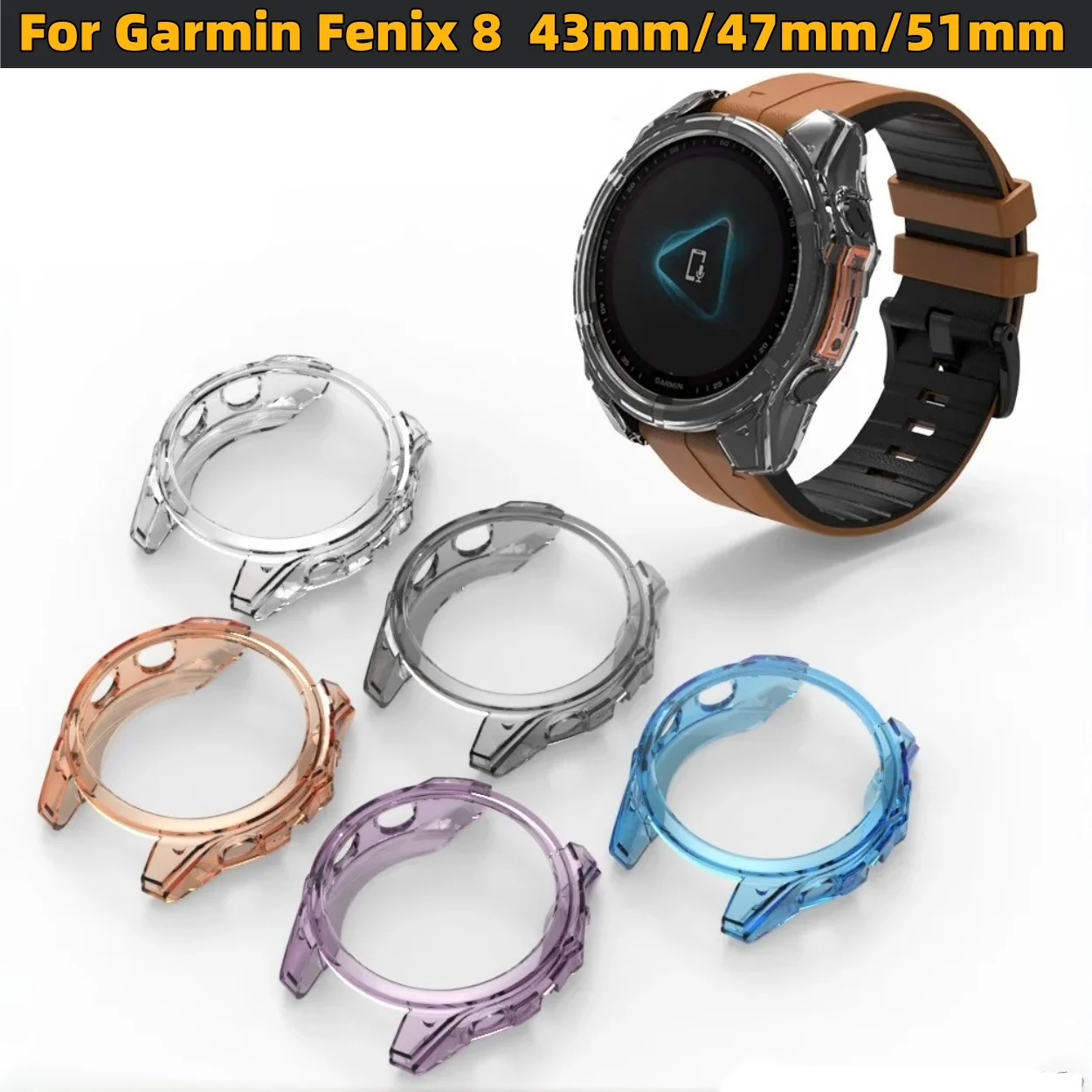TPU soft case For Garmin Fenix 8  43mm 47mm 51mm smart watch bumper Screen protector Fenix8 51mm Smart watches accessories