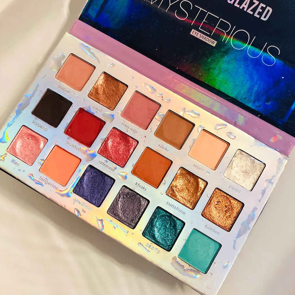 Beauty Glazed Mysteriou 18 color Eyeshadow Palette - Matte, Shimmer, Glitter - Multi-Reflective Shades for Stunning Makeup Looks