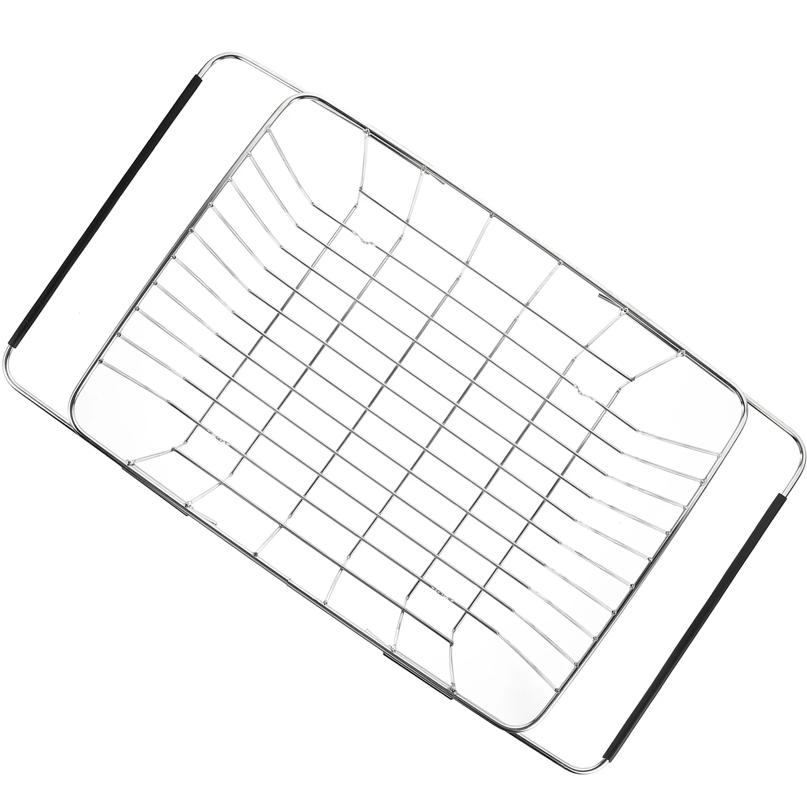 

Stainless Steel Sink Drain Rack 340x250mm Kitchen Dish Drainer Stretchable Strainer Basket for Vegetable Fruit Cleaning