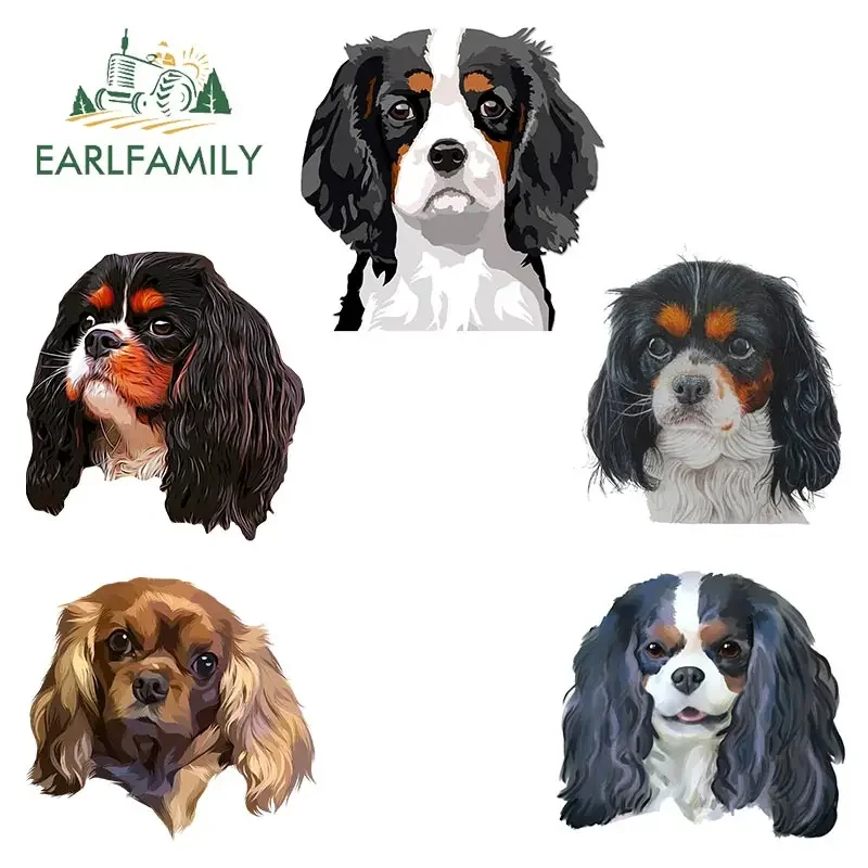 EARLFAMILY 13cm For Cavalier King Charles Spaniel Vinyl Material Car Stickers Graffiti Decal Custom Printing Decoration