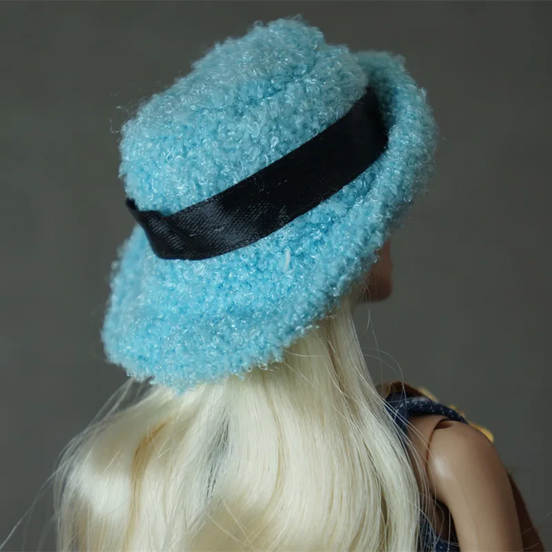 Bolsas de sombrero de muñeca de piel azul, piezas de decoración coloridas, accesorios de muñeca de moda, piezas para muñeca Barbe FR IT, súper modelos, 1/6