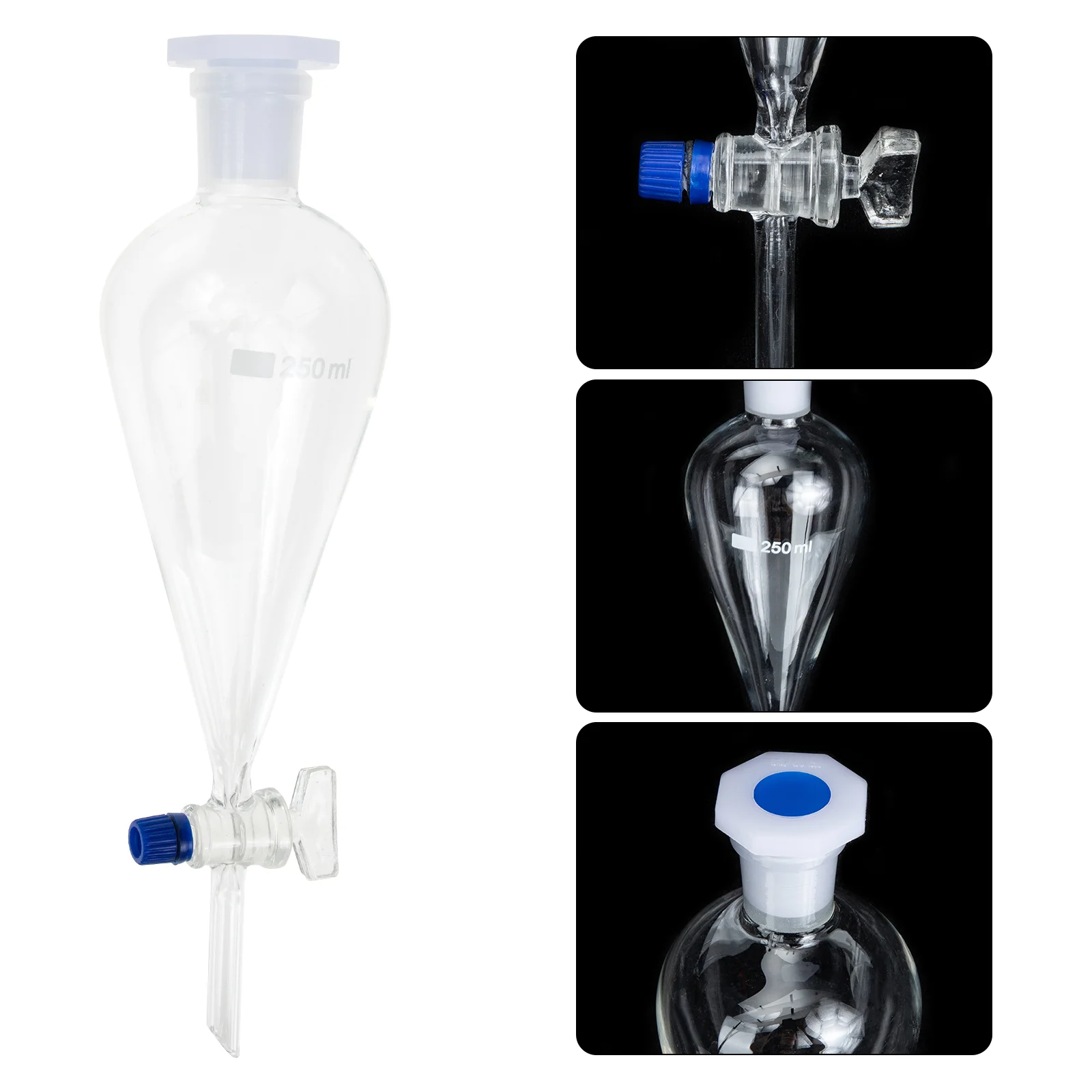 Glass Tube Essential Oil Distiller Separating Funnel Labs Oversized High Borosilicate Laboratory