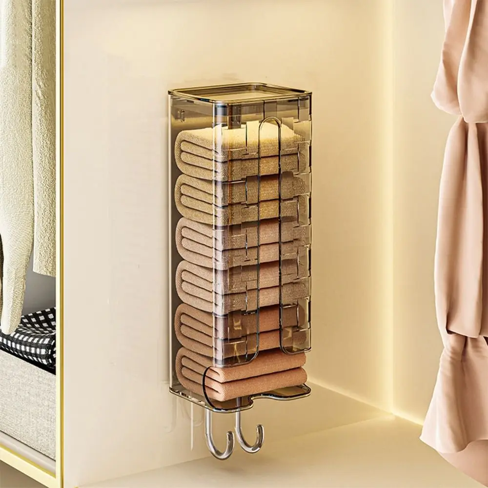 

Plastic Underwear Socks Organizer Visible Transparent Garbage Bag Storage Box Space Saving Wall Mounted Plastic Bag Dispenser