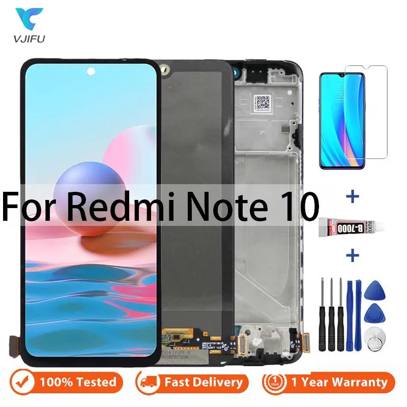 Screen For Xiaomi Redmi Note 10 4G Note 10S LCD Display Touch Screen Digitizer Assembly Replacement Parts with Free Screwdrivers