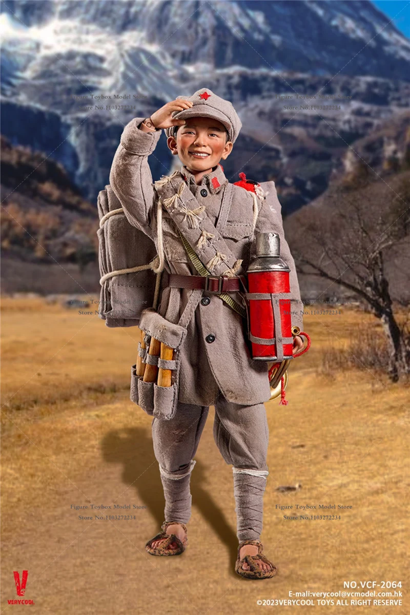 VERYCOOL VCF-2064 1/6 Little Boy Movable Cloth Action Figure Red Army Long March Small Hero Mini 12" Full Set Soldier Model