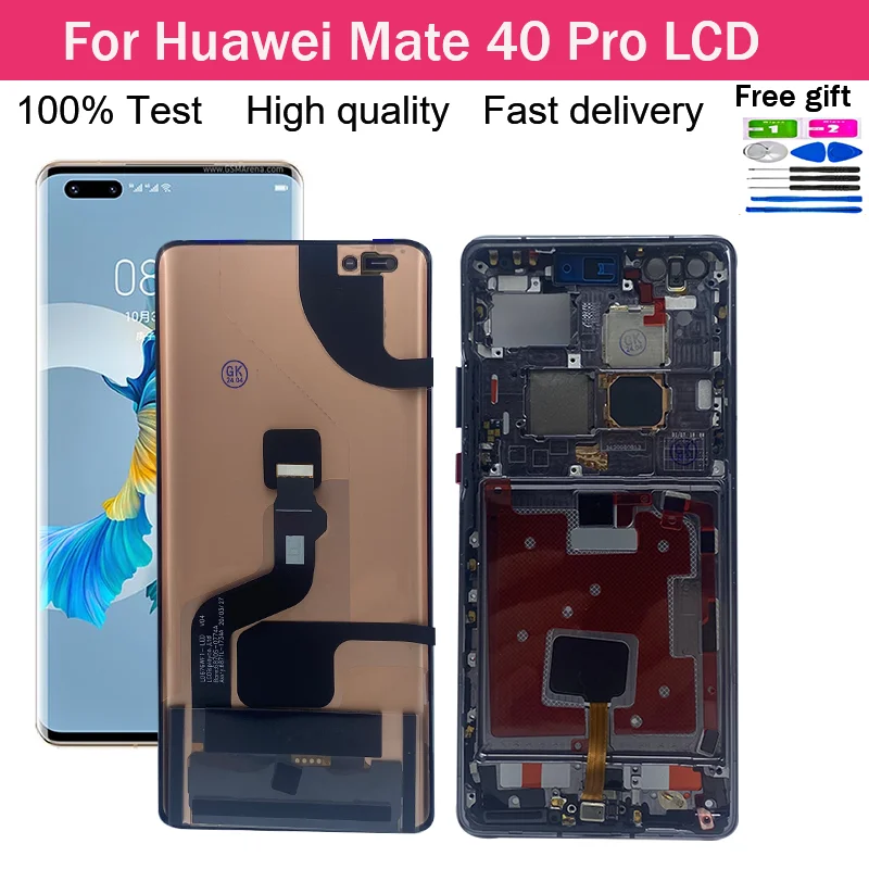 Original 6.76'' For Huawei Mate 40 Pro LCD With Frame Touch Panel Screen Digitizer Assembly For Mate40 Pro Display NOH-NX9