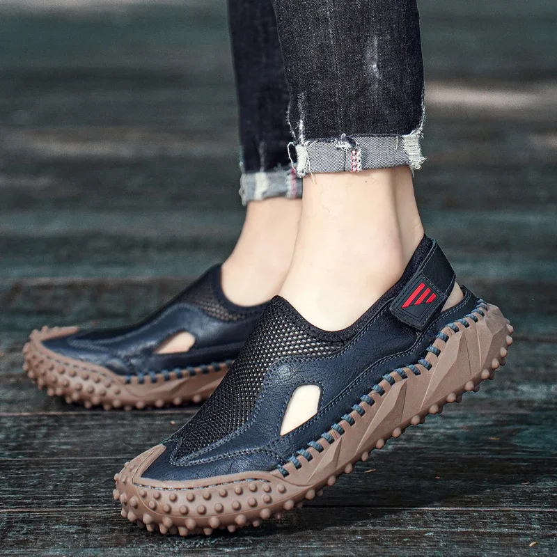 Men Low Profile Leisure Sports Footwear Minimalist Basic Shape Shock Cushion Rubber Insole Breathable Street Daily Shoes
