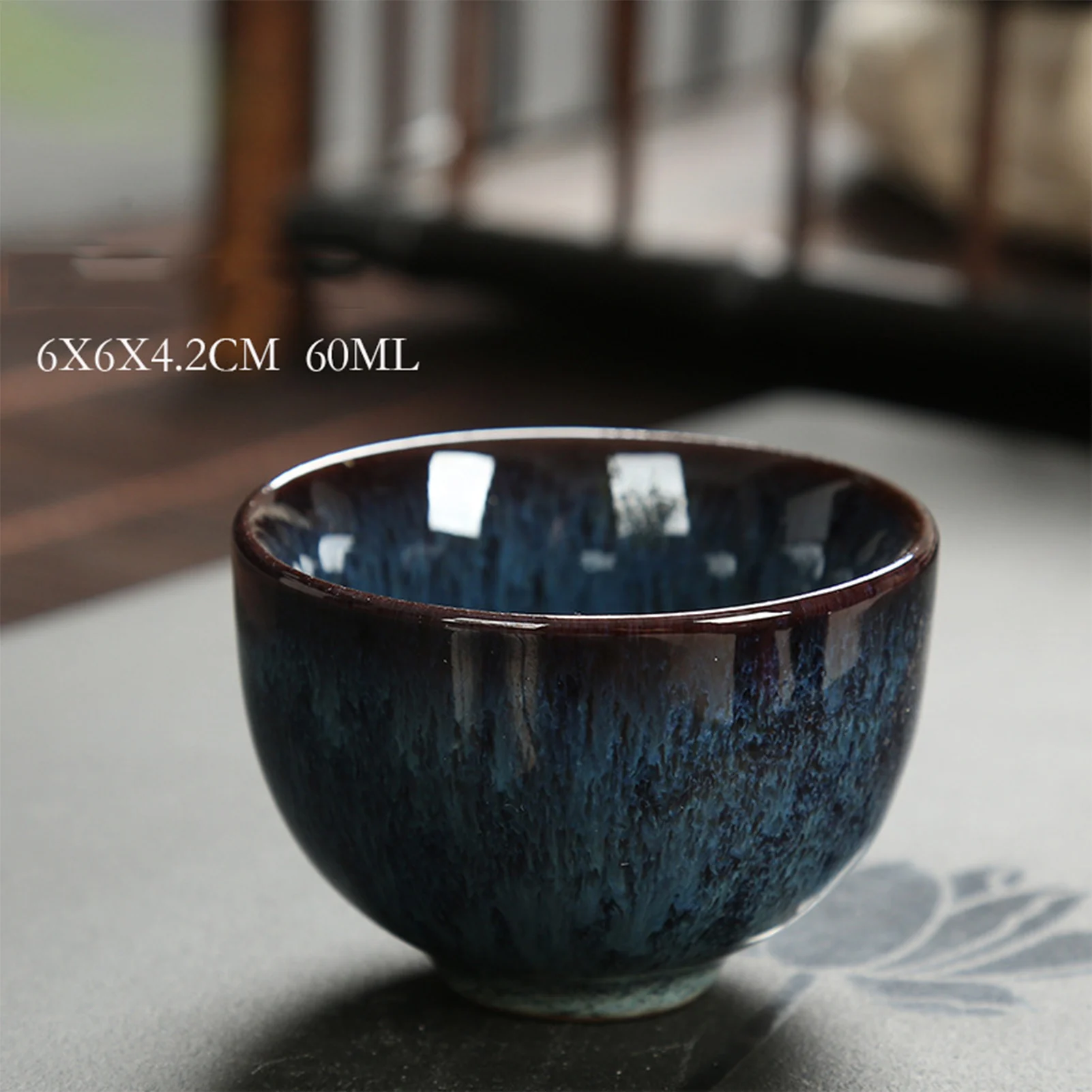 60ml Chinese Tea Cup Kiln Transformation Chinese Ceramic  Fu Tea Teacup Household Afternoon Teacups