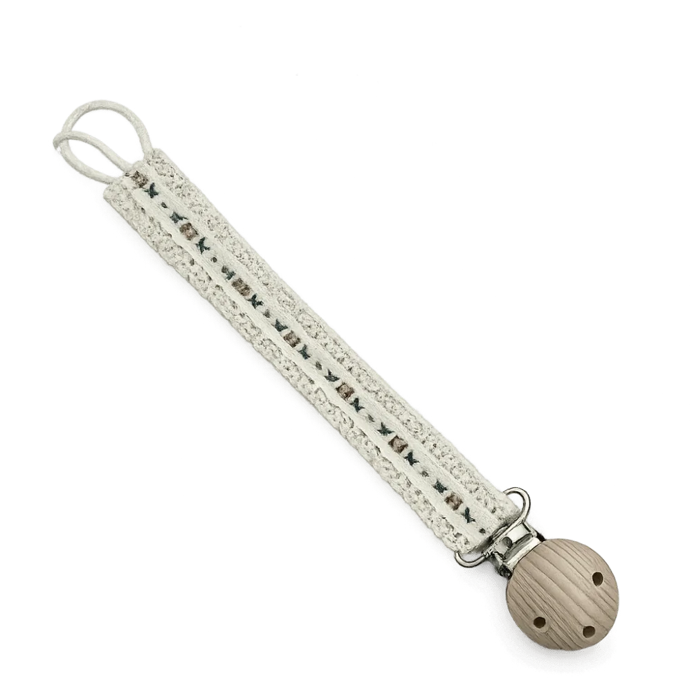 

Цветная цепочка-держатель для детской пустышки с цветочным принтом в виде сердечек и ромашек, из ПП и дерева, с кружевом, защита от падения