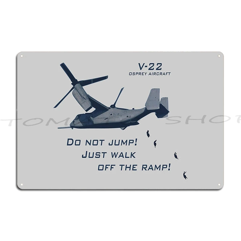 Ov 10 Bronco American Plane Cutout Silhouette Metal Plaque Wall Cave Design Printing Cinema Designer  Tin Sign Poster