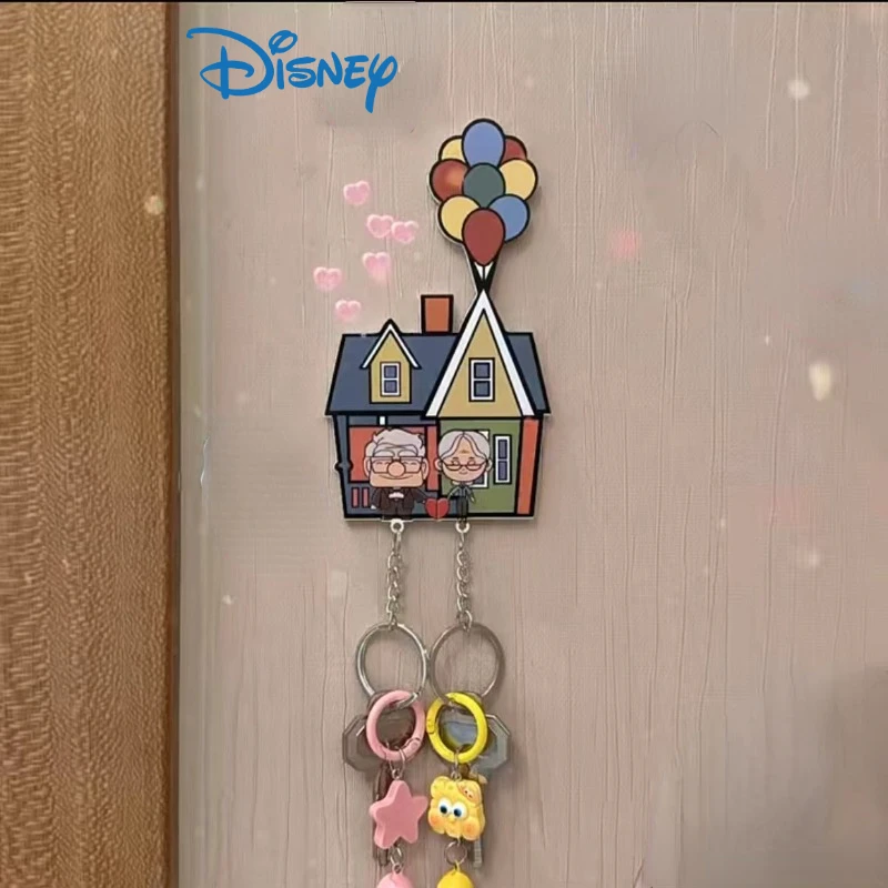 Disney Cartoon Up Travel with The House Keychain Originality Wall Stickers Lovers Pendant Keyring Decorate Gifts