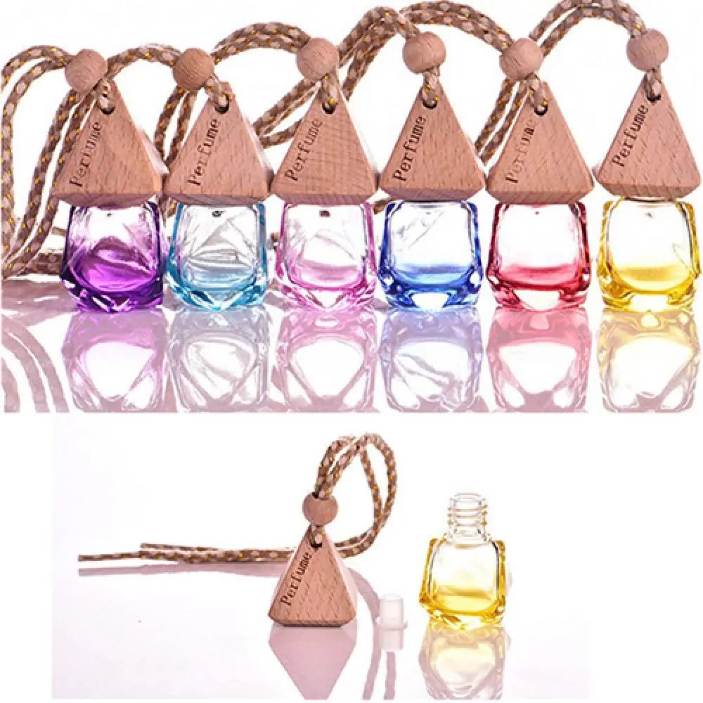 Household Hanging Home Decor Essential Oils Car Perfume Empty Bottle Air Freshener Pendant Auto Ornament