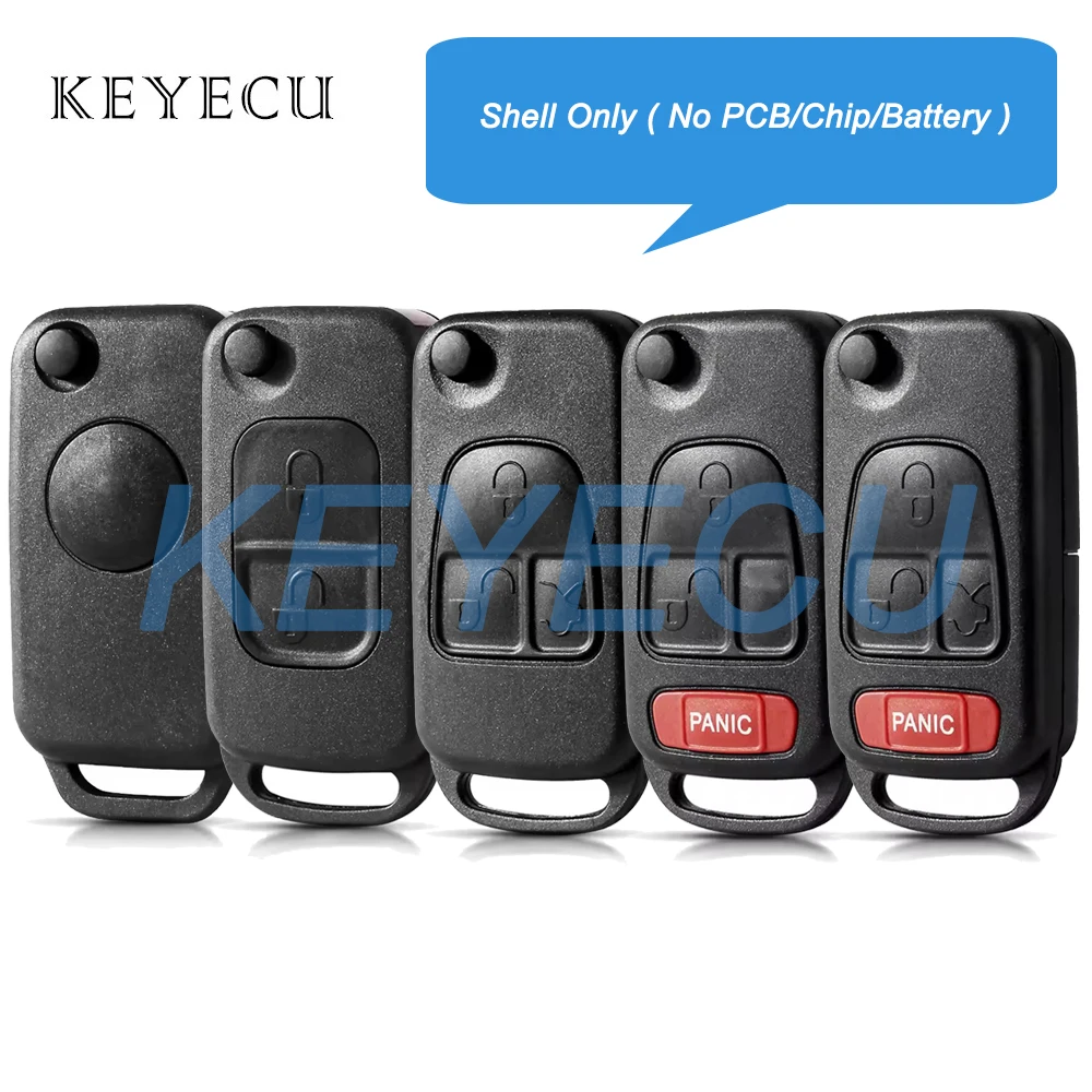 

Flip Folding Remote Key Case Shell Cover Housing For Mercedes Benz C E S ML SL ML55 AMG S500 SL500 W168 W124 HU64 / HU39 Blade